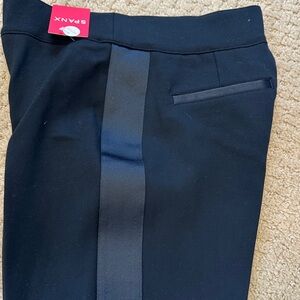 SPANX Black Perfect Pants with Satin stripe XS P